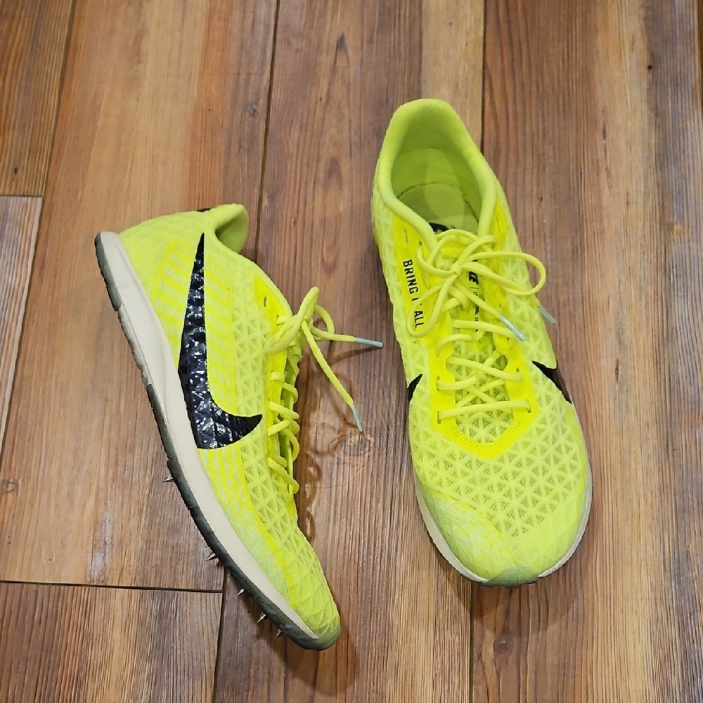 Nike neon Yellow Running spike Shoes